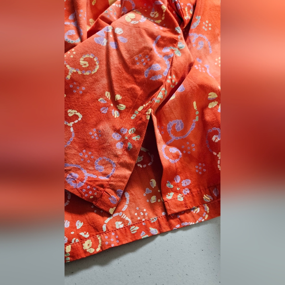 Red Floral Shapes Full Sleeve Top - Picture 5 of 8